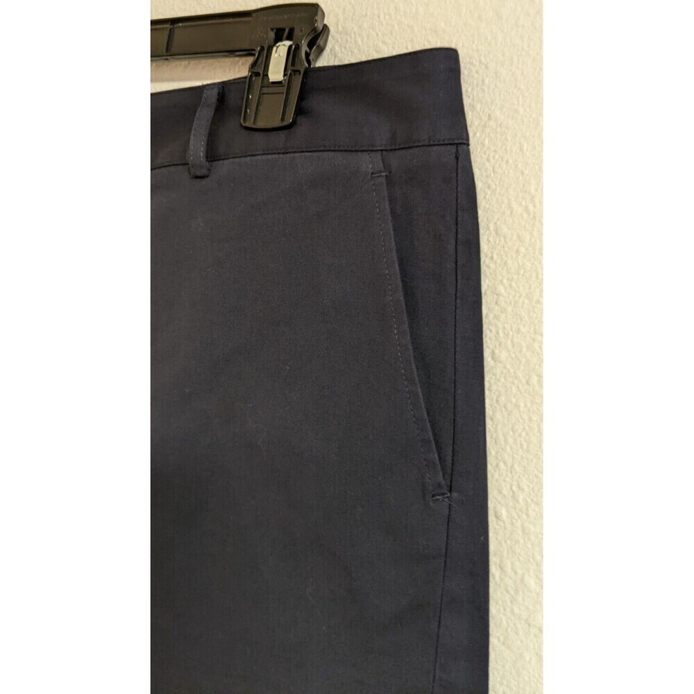NWOT~Women's J. McGLaughlin Navy Blue Petal Shorts Scallop Trim Cotton Stretch 8 - Picture 5 of 10